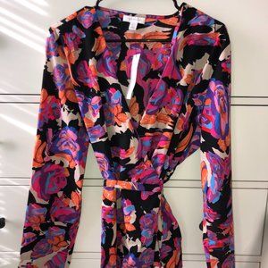 Topshop Tie Waist Wrapped Blouse